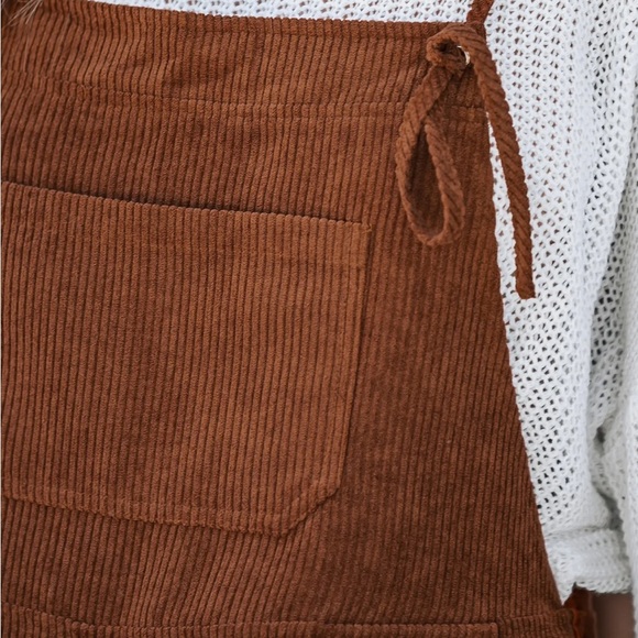 NEW WITH TAGS CUPSHE XL CORDUROY TIE STRAP ROMPER - Picture 7 of 11